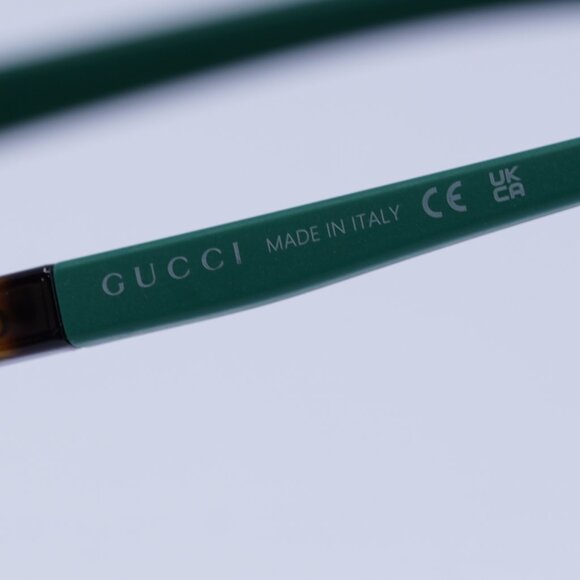 Gucci GG1737O 004 Eyeglasses Havana/Green 54mm Rectangle Frame - Picture 9 of 11